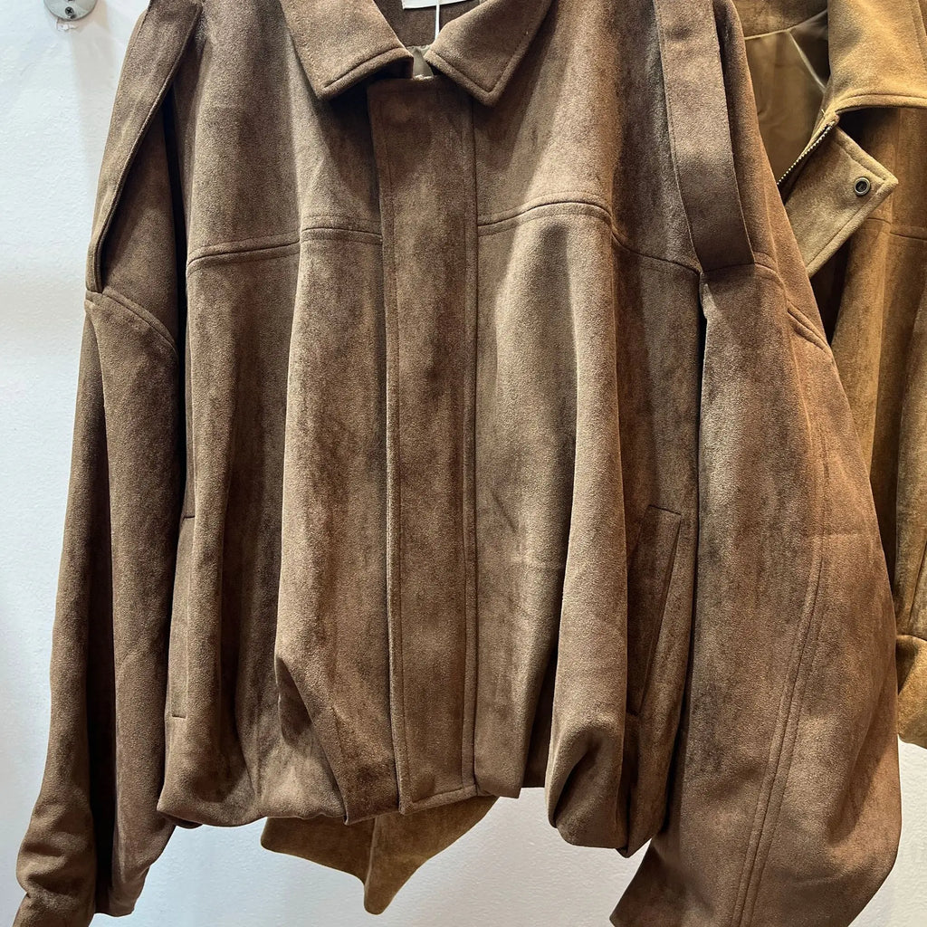 Wholesale Autumn 2026 New Fashion Elegant Casual Versatile Suede Textured Loose Short Jacket Ladies Jacket