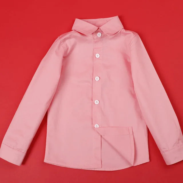 Shirts For Boys Brand Spring Autumn Kids Cotton Casual Shirts Children Blouse Clothing Boys Teenage Sports School Uniform Shirts
