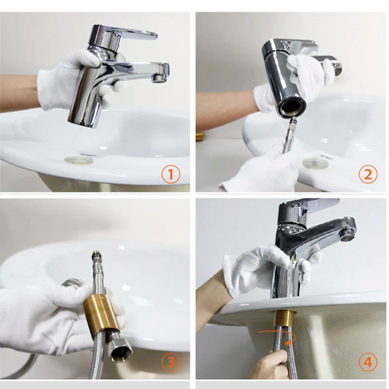 Copper kitchen sink hot and cold faucet accessories base fixed foot screw nut 30 plus filament