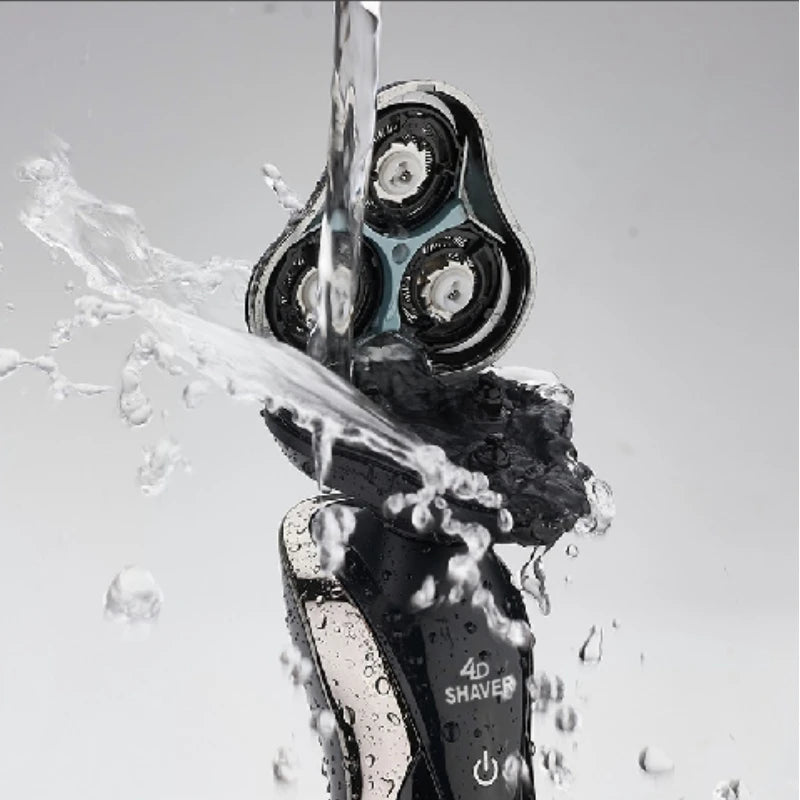 MENGLI RQ9001 Men's 4D Multifunctional Rotary Electric Shaver USB Rechargeable Triple Blade Waterproof IPX5 Face Shaving