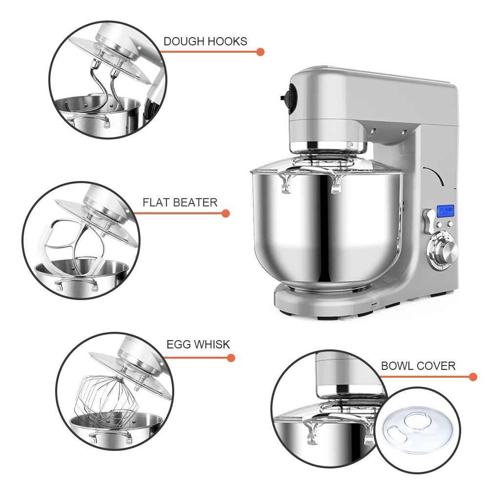 Big Capacity 10L 1500W Powerful Cooking Appliances Cake Bread Dough Mixer Planetary Electric Home Kitchen Appliance Food Mixer