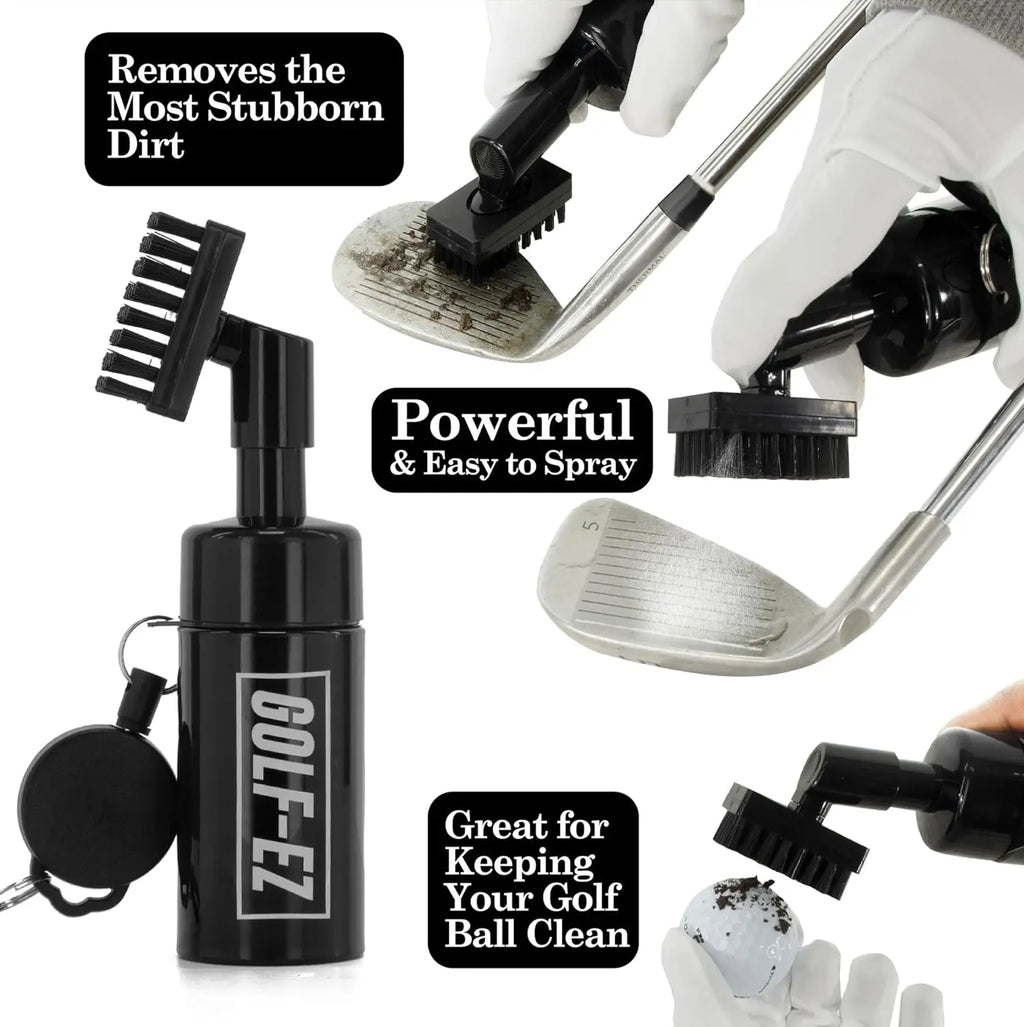 Golf-EZ 6-in-1 Golf Essentials Kit with Towel Brush Alignment Tool Divot Repair Tool & Golf Ball