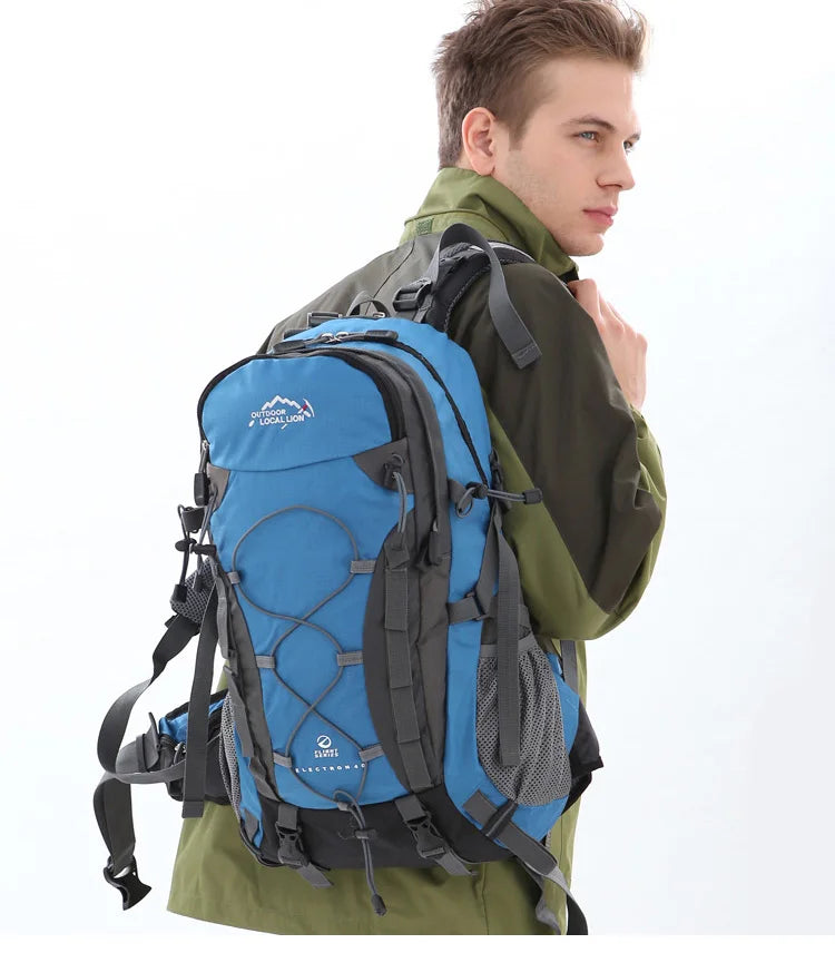 40L Outdoor Climbing Mountaineering Backpack Waterproof Functional Men Women Sports Bag Hiking Traveling Bag