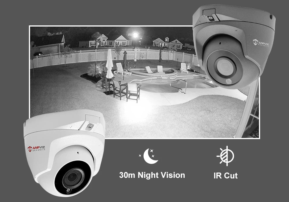 Anpviz 5MP POE IP Camera Indoor Mini Dome Security Video Surveillance Audio Built-in Mic H.265 VideoLink App IR 30M CCTV Camera