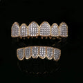 Luxury 925 Silver 14k Gold Plated Iced Out Hip Hop VVS Diamond Body Jewelry Teeth Grills for Men Wedding & Engagement Party Gift
