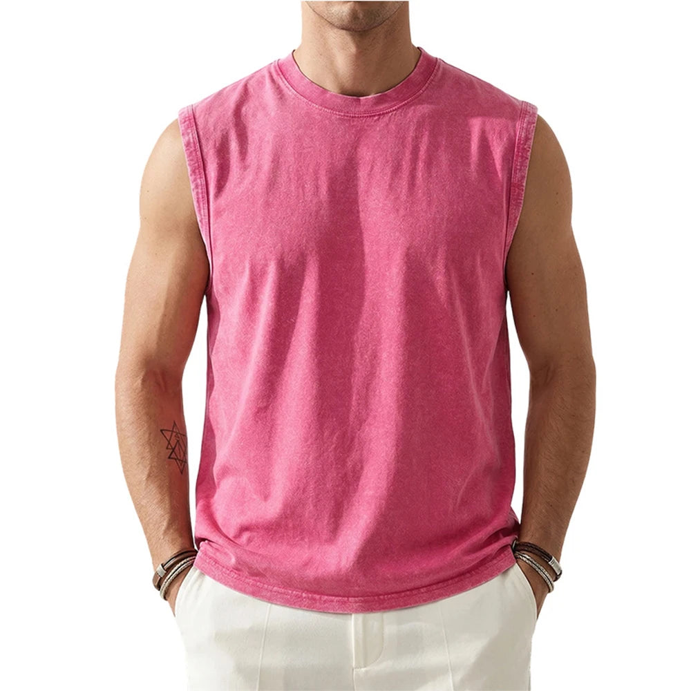 Custom Streetwear Washed Tank Top Low MOQ USA Warehouse Wholesale Tank