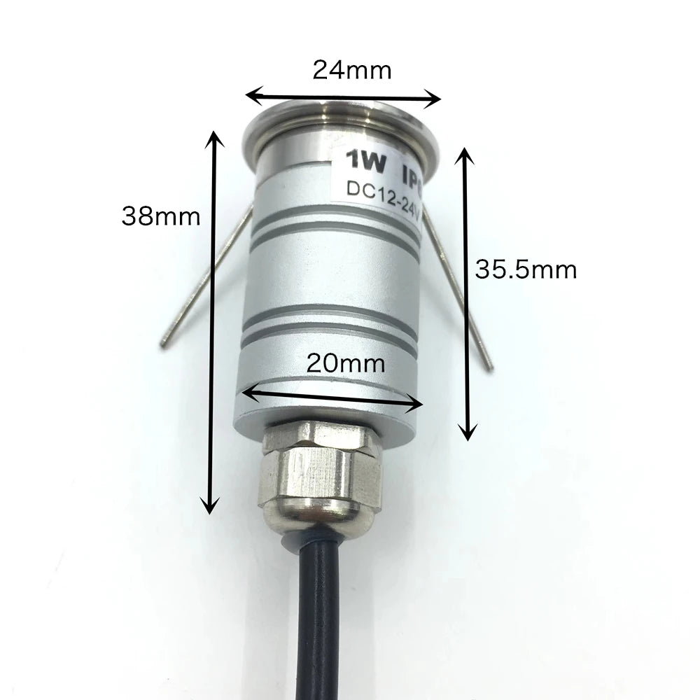 Outdoor 1W LED Spotlights 12V 24V 15 Degree Ground Spot Lamp Mini Underground Spot Light For Yard Garden Path Landscape Lighting