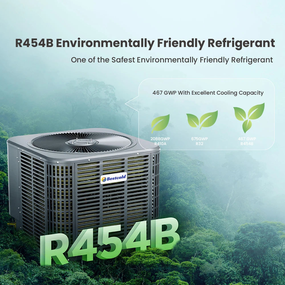 Bestcold 3 Ton Inverter Air Handler 36000 BTU Central Split System Heat Pump Multi-position 18 SEER2 HVAC Unit