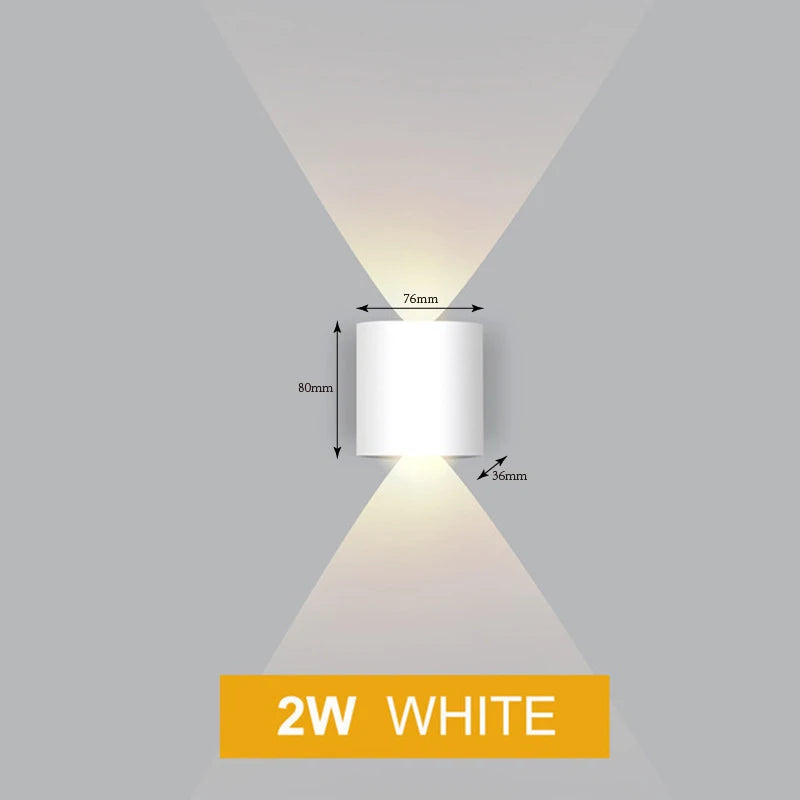 Nordic Wall Lamp Led Aluminum Outdoor Indoor Ip65 Up Down White Black Modern For Home Stairs Bedroom Bedside Bathroom Light