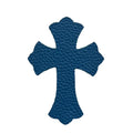 4.5*6.5cm Sheepskin Leather Patch With Cross Shaped Leather Label Genuine Leather DIY With Multiple Colors-106-182