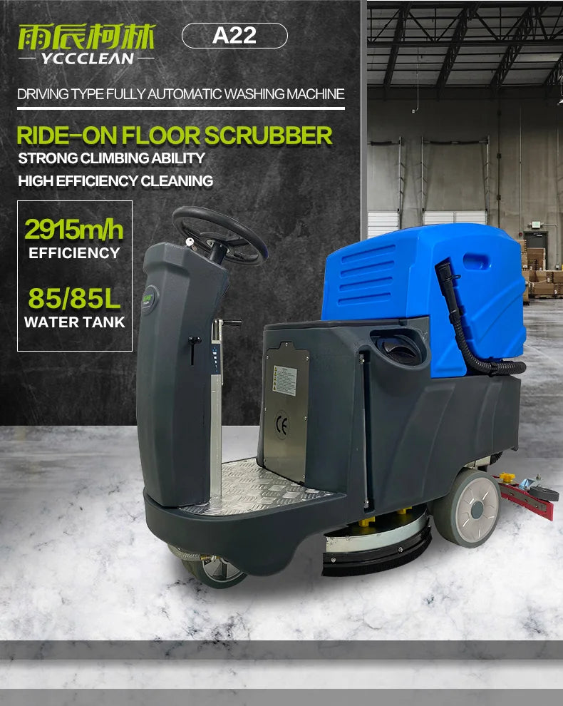 GAOGE F560 Electric Commercial Industrial   Large Brush Sweeper Car Floor Scrubber Cleaning Machine With CE Certified Low Price