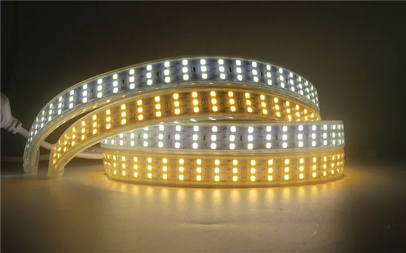 1-100M LED Tape AC220V LED 60-276LEDS With EU SMD 2835 5050 High Safety Brightness Flexible Strip Outdoor Waterproof Strip Light