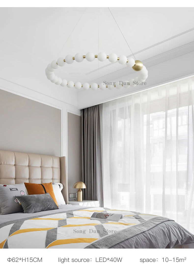 All Copper Post-Modern Household Living Room Chandelier Modern Minimalist Light Luxury Creative Personality Net Red Children’s