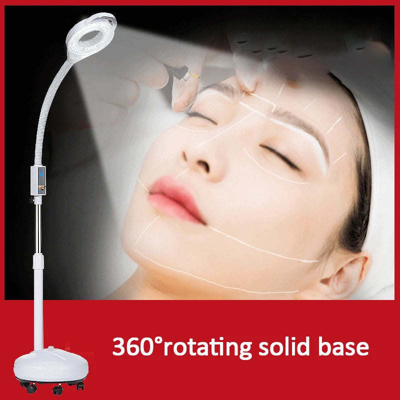 Beauty Skincare Salon Magnifying Floor Magnifier Glass Lamp Led Light Plus Size Women's Clothing Whitening Eyelash Lamp