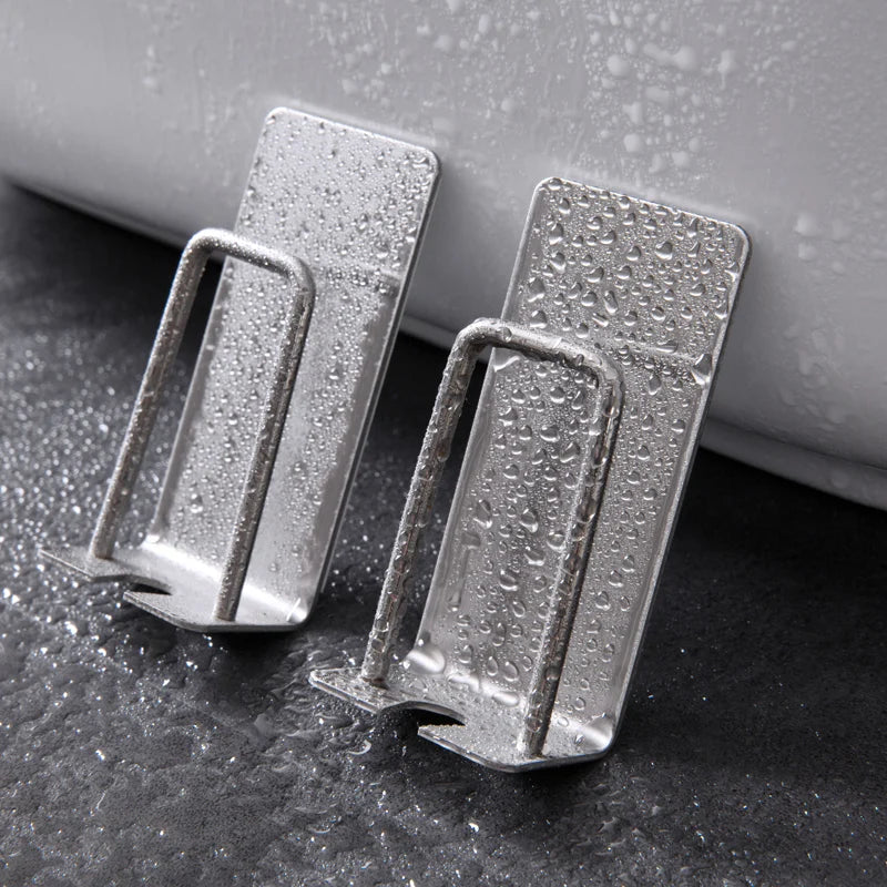 WIKHOSTAR 1/2 pcs Stainless Steel Toothbrush Holder Shaver Cup Wall Mount Toothbrush Storage Rack Bathroom Accessories Set