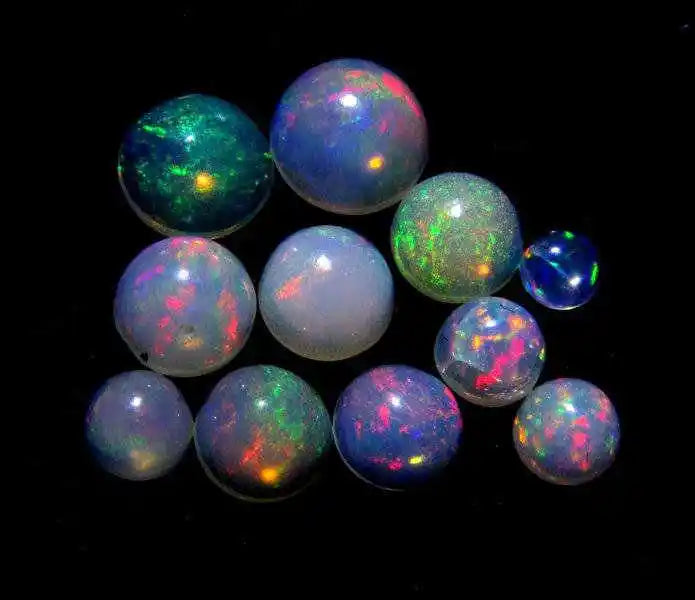 Ethiopian Synthetic Opal Brilliant Cut Cabochon Loose Gemstone Jewelry Making 20-45mm Color Play/Fire Certified Third Party