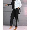Spring Fall Clothes Ladies New Sports Jogger Printing Long Sleeve Loose t Shirt Trousers Women's Set Casual Two Piece Pants Sets