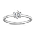 OAHLAN 0.5ct 14k Gold Plated Moissanite Rings Women Fashion Sterling Silver Minimalist Jewelry Wedding Moissanite Diamond Ring