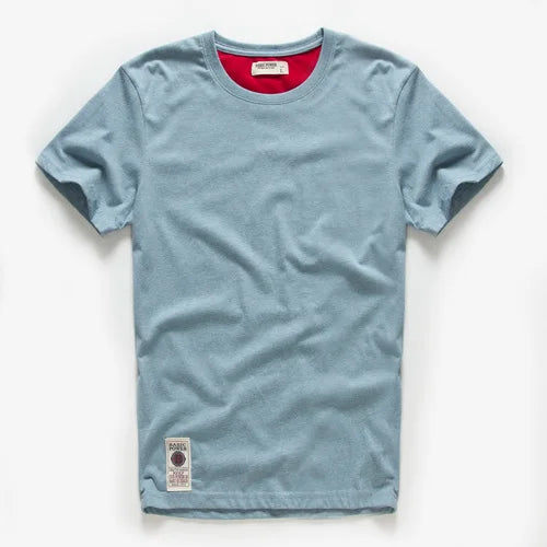 Men's T-Shirt Cotton Solid Color T Shirt Men Casual O-Neck Basic T-Shirt Male High Quality Classical Tops