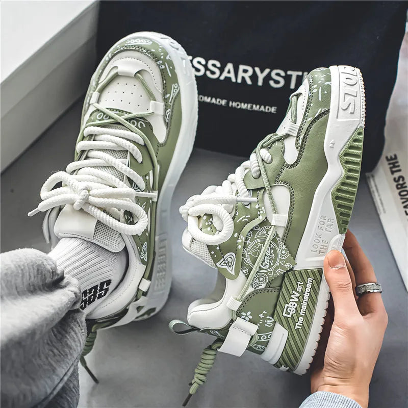 Fashion New Style Skateboarding Shoes Men Casual Fashion Chunky Sneakers