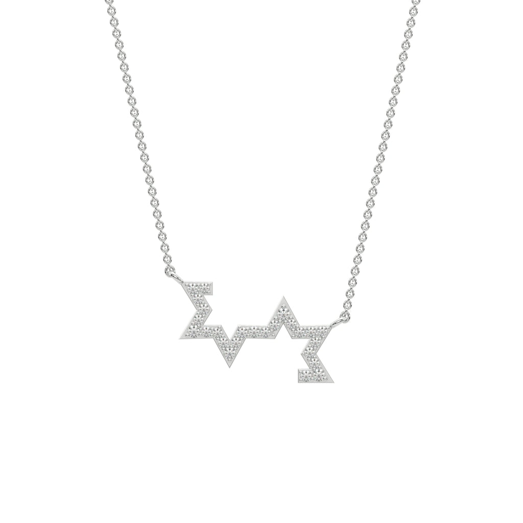 Night Sky Charm Diamond Pendant Necklace 925 Sterling Silver Luxury Jewelry Women Trendy Fashion Statement Wedding Engagement
