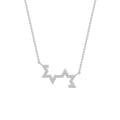 Night Sky Charm Diamond Pendant Necklace 925 Sterling Silver Luxury Jewelry Women Trendy Fashion Statement Wedding Engagement