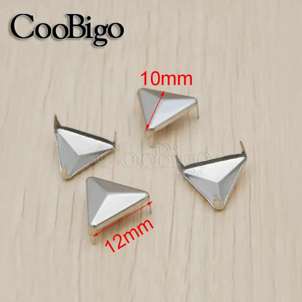 100pcs Metal Claw Rivets Studs Punk Rock Spike Nails Leathercraft DIY Shoes Garment Bag Apparel Bracelet Sewing Accessories