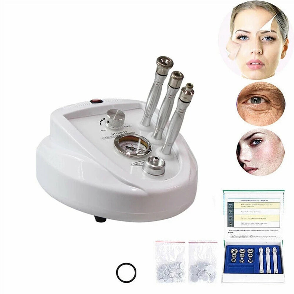 Portable Microdermabrasion Machine Diamond Tips Vacuum Suction Device Facial Skin Peeling Blackheads Removal