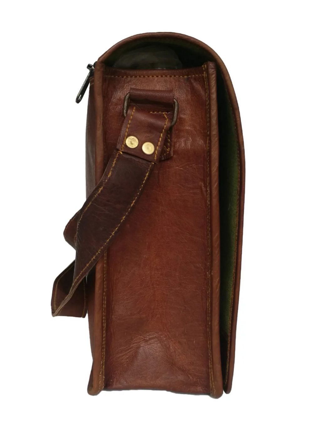Mens Genuine Brown Leather Laptop Messenger Bag Handmade Office Briefcase Customizable Wholesale Product