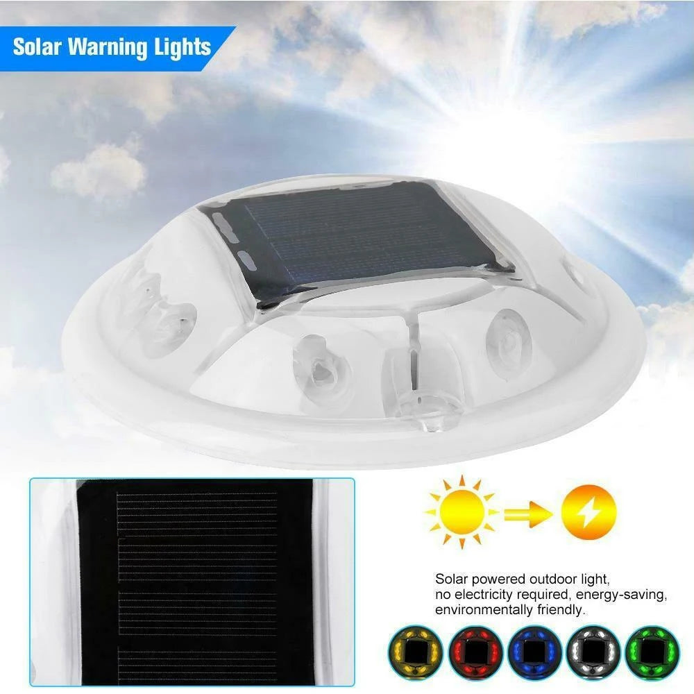 IP65 Solar Deck Lights Driveway Dock LED Light Outdoor Waterproof Road Stud for Step Sidewalk Stair Garden Pathway Yard