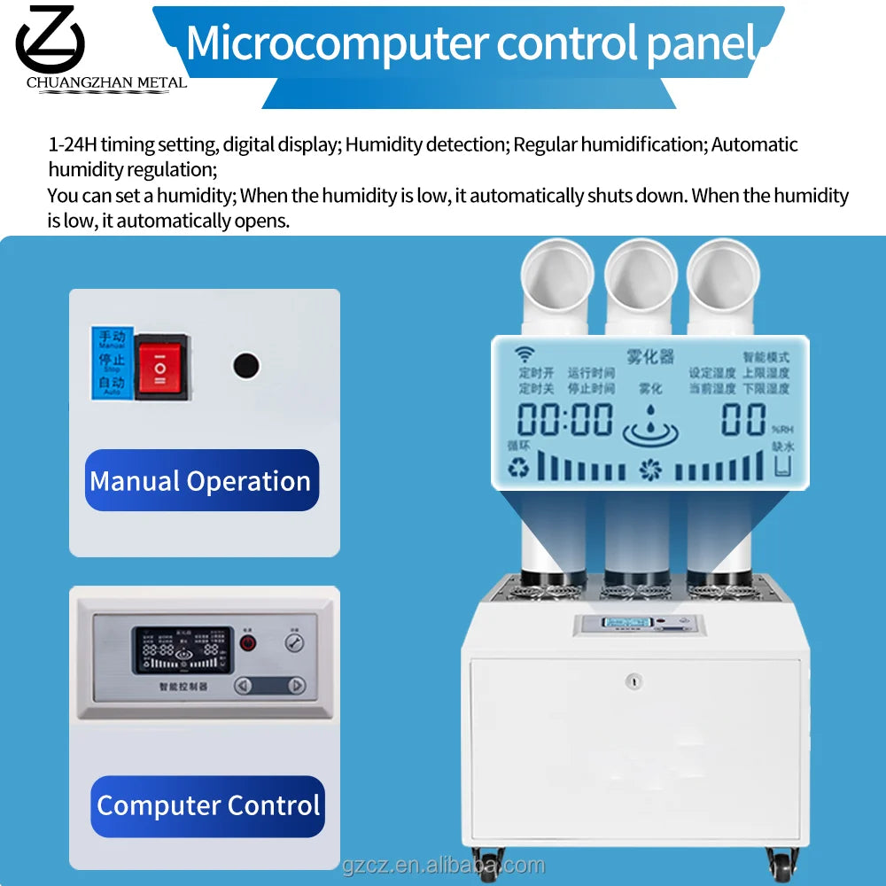 Industrial Humidifier with Intelligent Constant Humidity&24hTiming,3000ml/h Highest Mist Output Commercial Humidifier