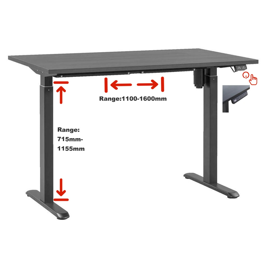 Ada Home Office Work Computer Dual Legs Foldable Executive Electric Height Adjustable Standing Desk With Adjustable Beam