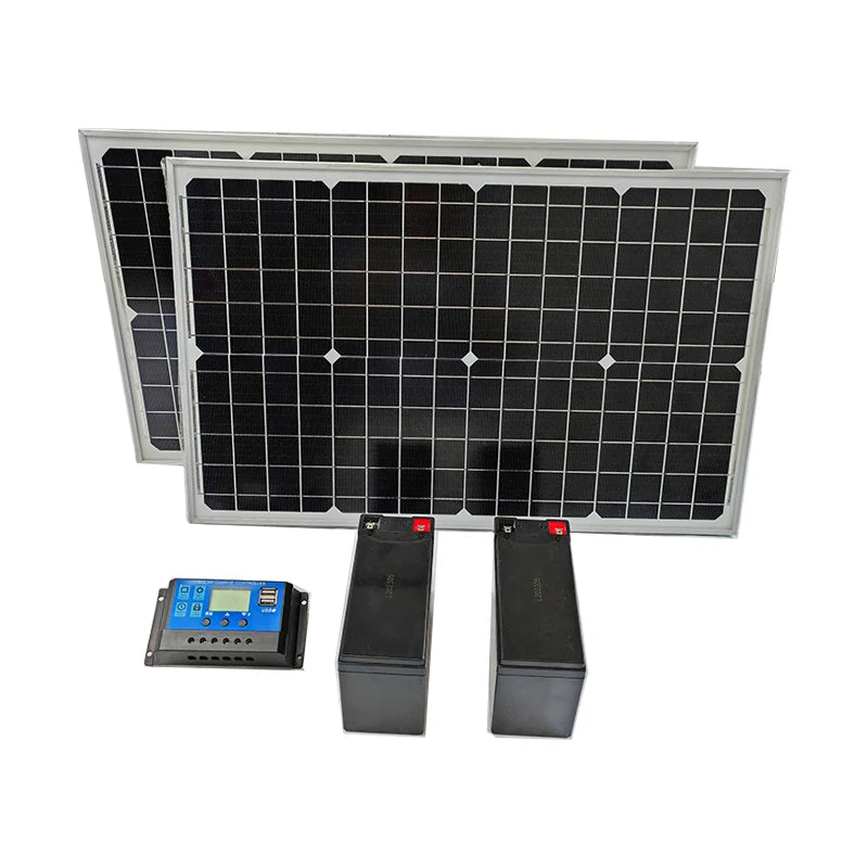 Automatic Gate Opener's Solar Power Set With Solar Panels Charger Backup Batteries