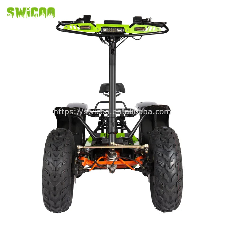 Electric ATV with 4 Wheel Drive Outdoor Kart Buggy Mini Scooter 4WD Go Kart for Kids & Adults