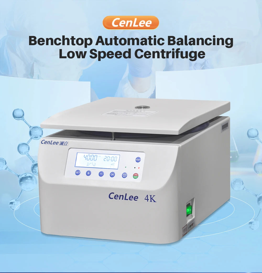 Large Capacity Automatic Low Speed 6x 50ml 300ml Electronic Door Lock Laboratory Tube Centrifuge Medica-l Analysis Equipment