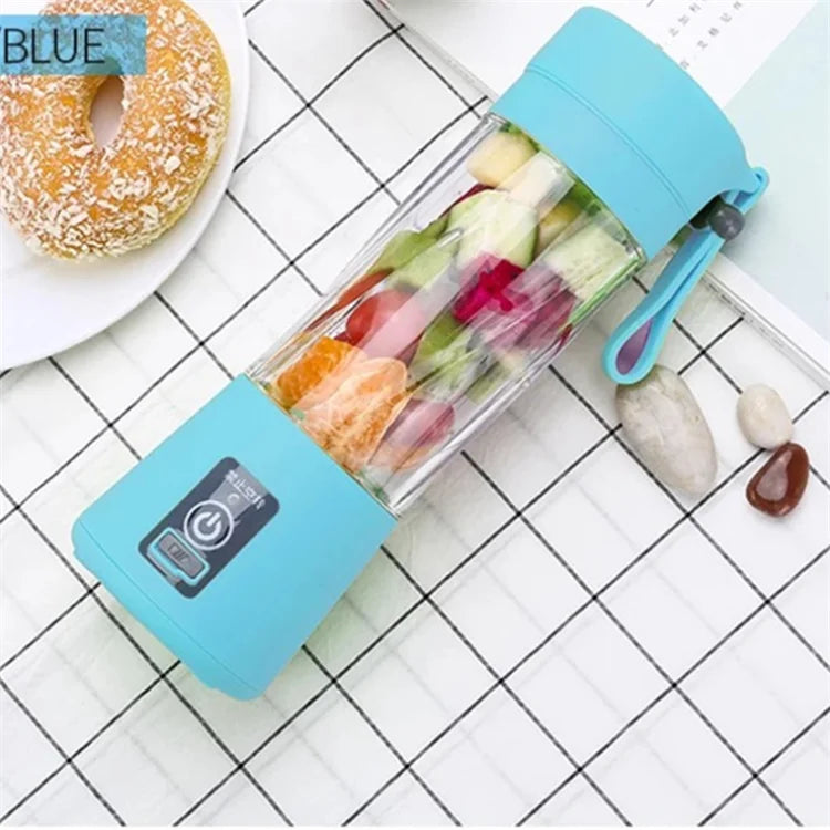 Portable Mini Plastic Bottle Fruit Juice Cup Blender USB Rechargeable Automatic Fast Mixing Electric Fruit Juicer