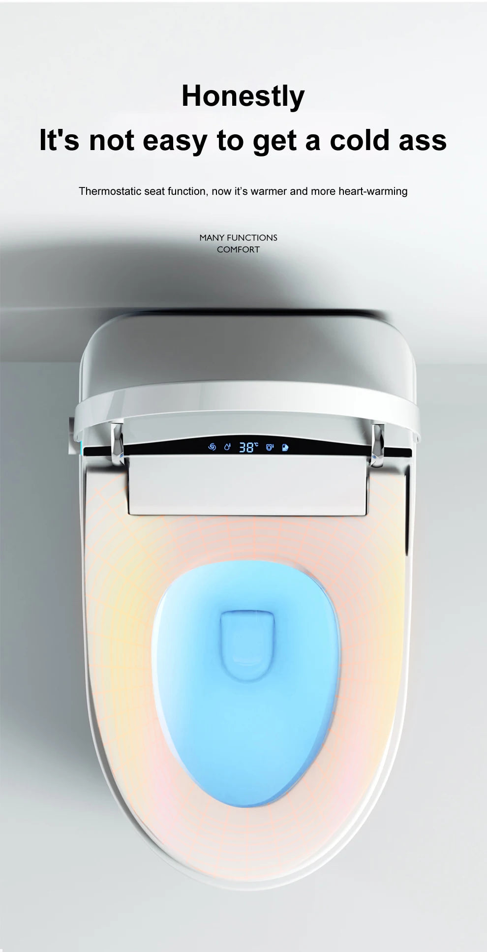 Automatic flushing without water tank integrated black electronic intelligence