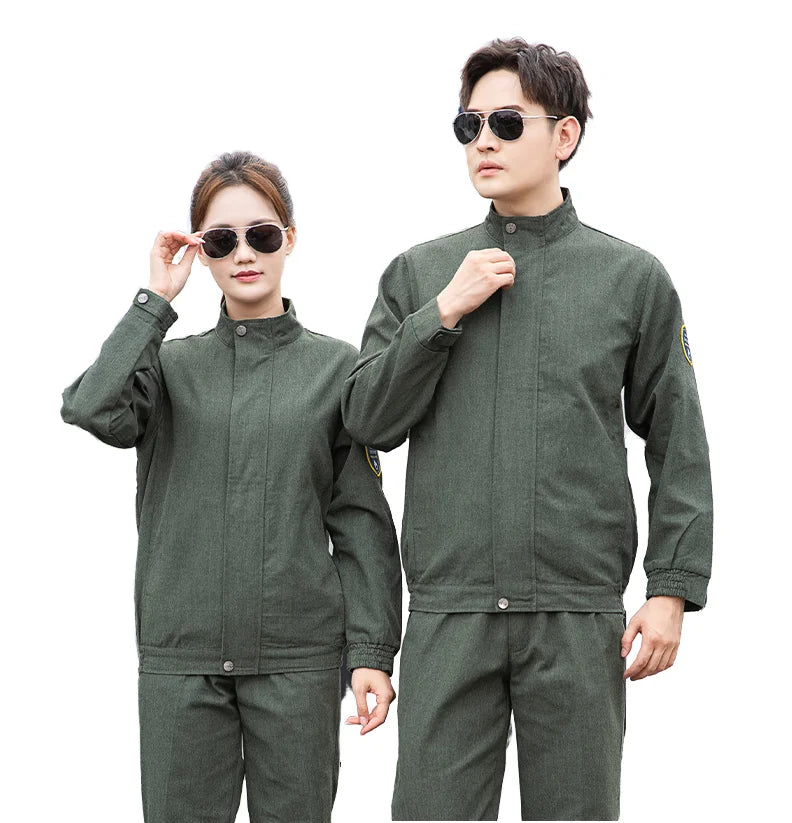 Anti Flame Aramid Retardant Work Suit Set Heat-resistant Fire-resistant for Iron Metallurgy Casting Flame Retardant Workwear