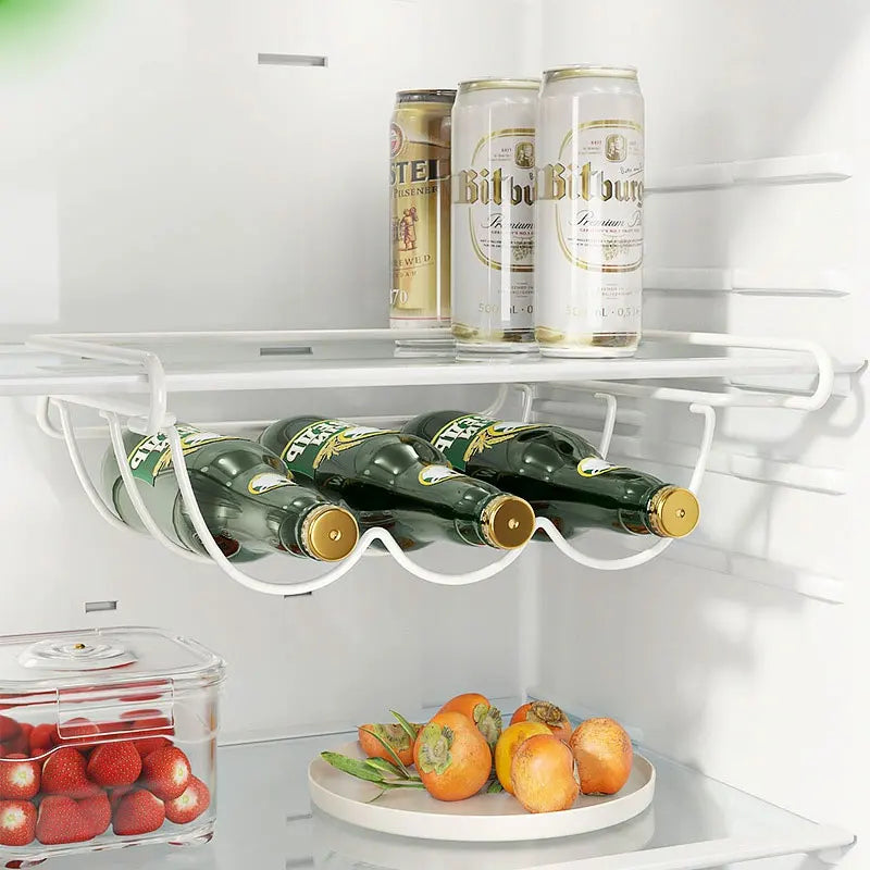 Multipurpose Iron Refrigerator Hanging Storage Rack Kitchen Daily Goods Beer Bottle Organizer Household Storage Holder