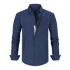 2024 Men Long Sleeve Shirts Spring Autumn Slim Lapel Neck Button Casual Adult Daily Office Men Tops Business Shirt