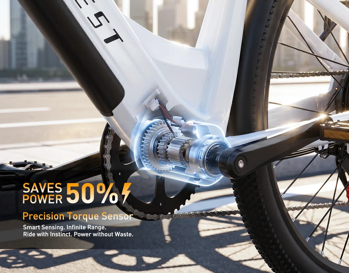 ACTBEST Core 2.0 27.5 US Warehouse Free Shipping Torque Sensor 48V 1200W Peak 28MPH Step-Thru Electric Bike