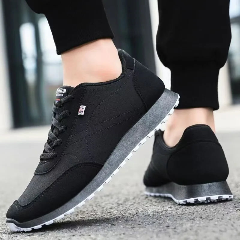 PONERAIT Men's Retro Breathable Canvas Sports Shoes Spring Summer Autumn Outdoor Hiking Walking Jogging Sneakers Mesh Composite