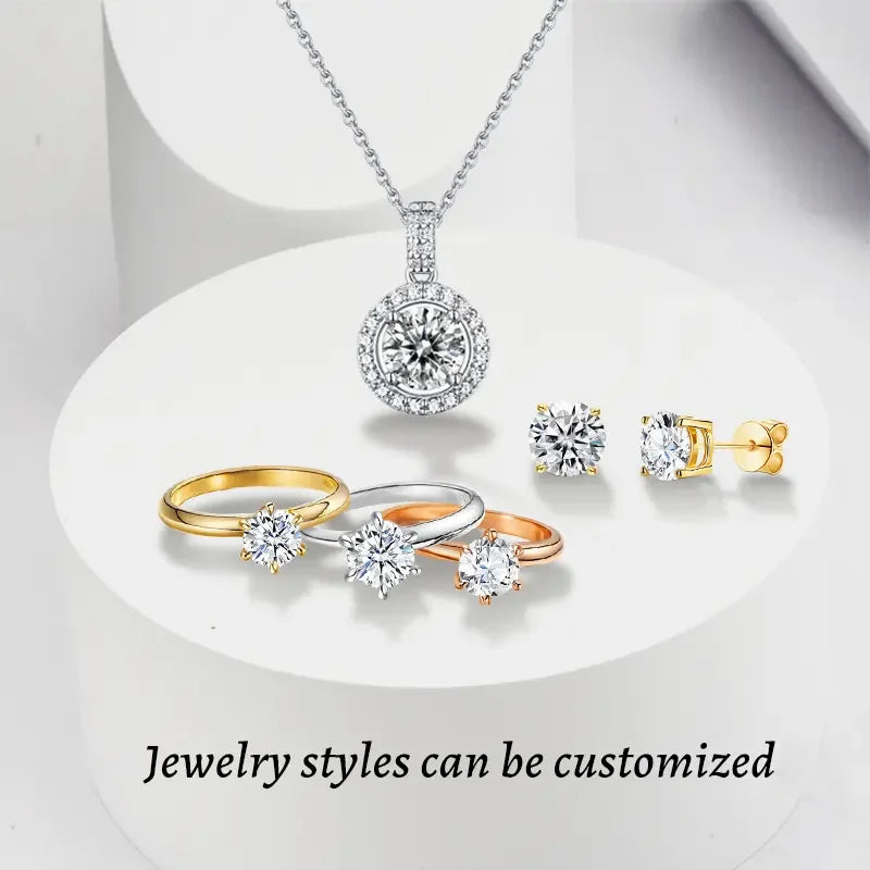 Starsgem Wedding Jewelry Rings Women Bands Moissanite Luxury Designer Wedding Rings for Women