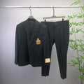 2024 Spring and Autumn New High Quality Fashion Men's Casual Suit Double Breasted Two Piece Set Men's Set