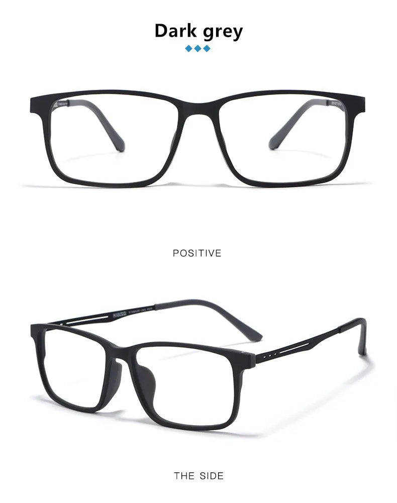 Gmei Optical Pure Titanium Glasses Frame For Myopia Glasses Men Light And Comfortable Full Rim Large Size Spectacles Frames 8838