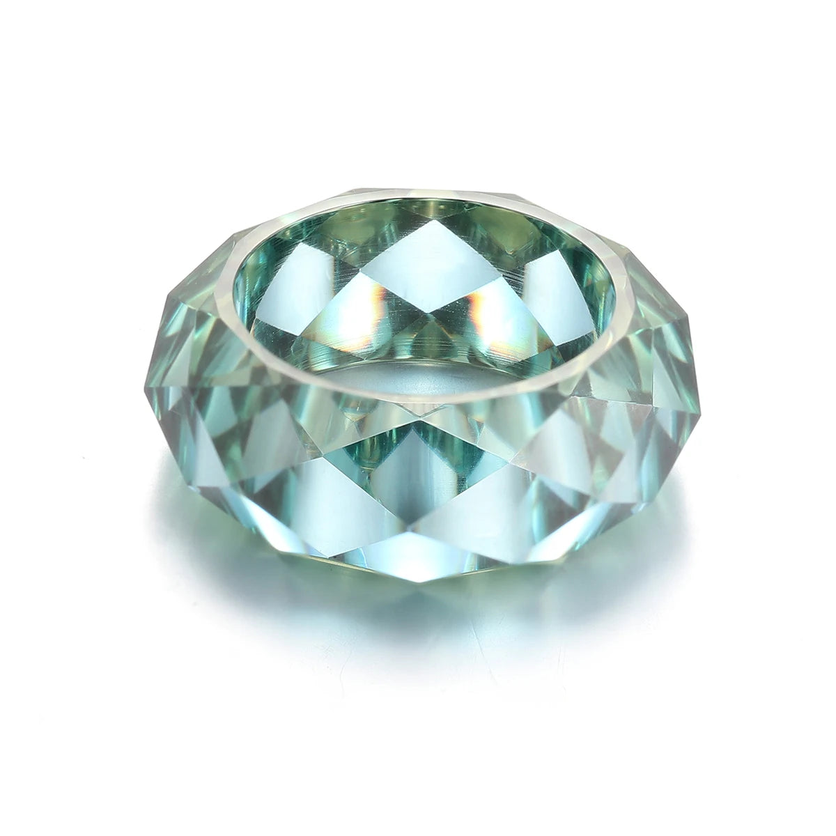 2024 New Model Fine Jewelry Green Moissanite Ring Custom  Fashion GRA Certification Diamond Rings for Couples Engagement Rings