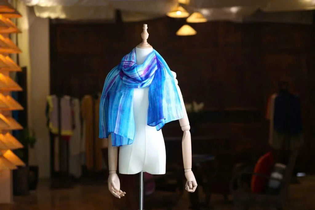 Linen Sai Gon Silk Solid Scarf Luxury Jacquard Woven Multi-Functional Winter Warm Screen Printing 70x180cm Women Export 300g