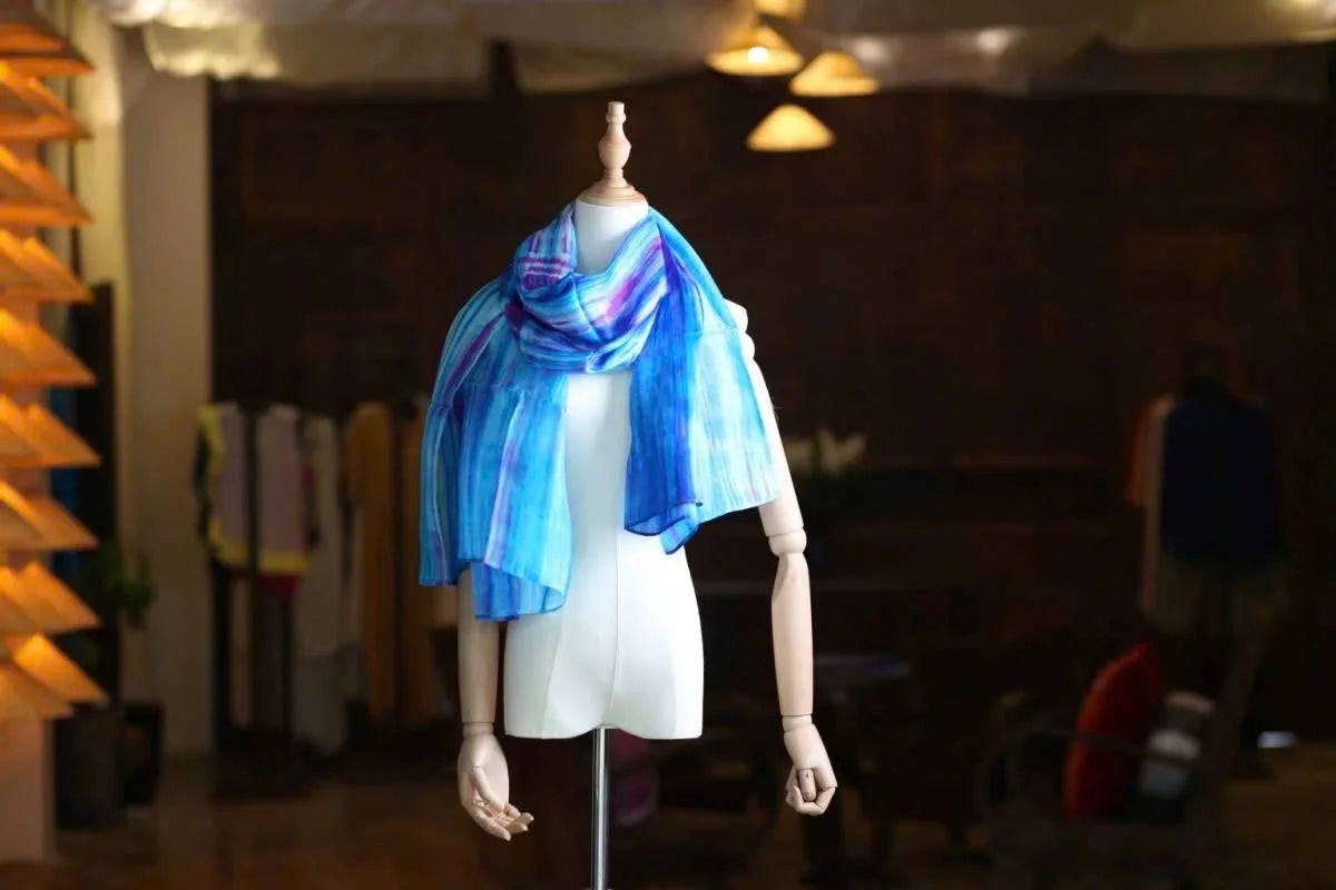 Linen Sai Gon Silk Solid Scarf Luxury Jacquard Woven Multi-Functional Winter Warm Screen Printing 70x180cm Women Export 300g