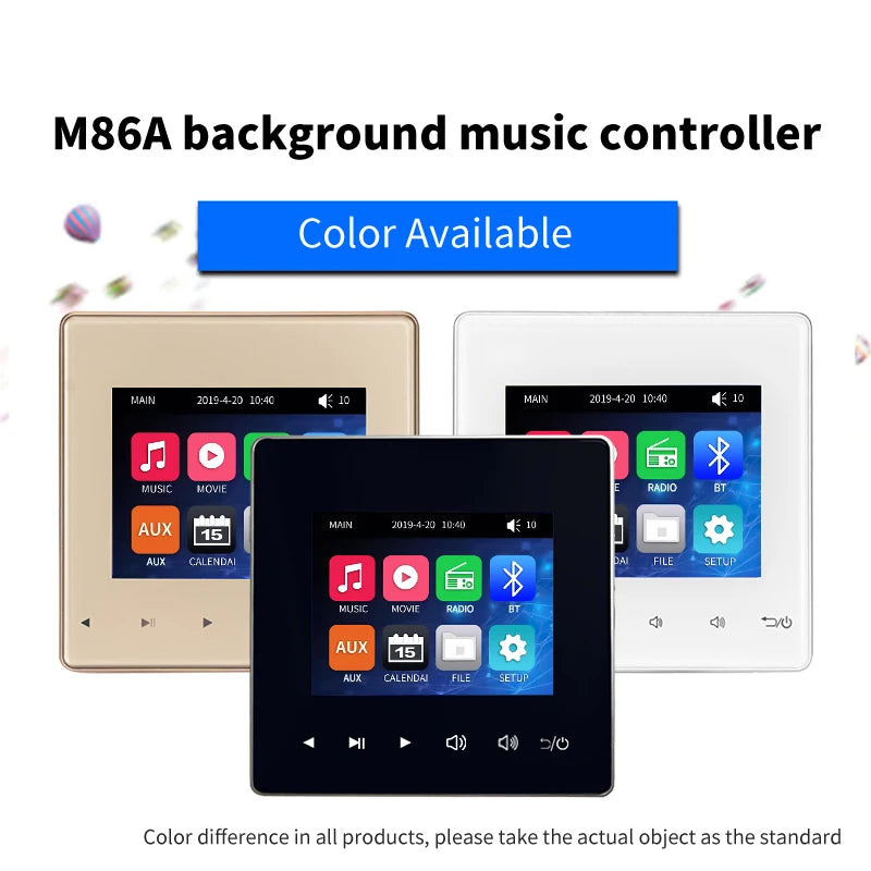 Mini Blue Tooth Wall Amplifier Smart Home Audio  4*20W Stereo Sound Music Panel PA System Loudspeaker Ceiling Speaker Kits