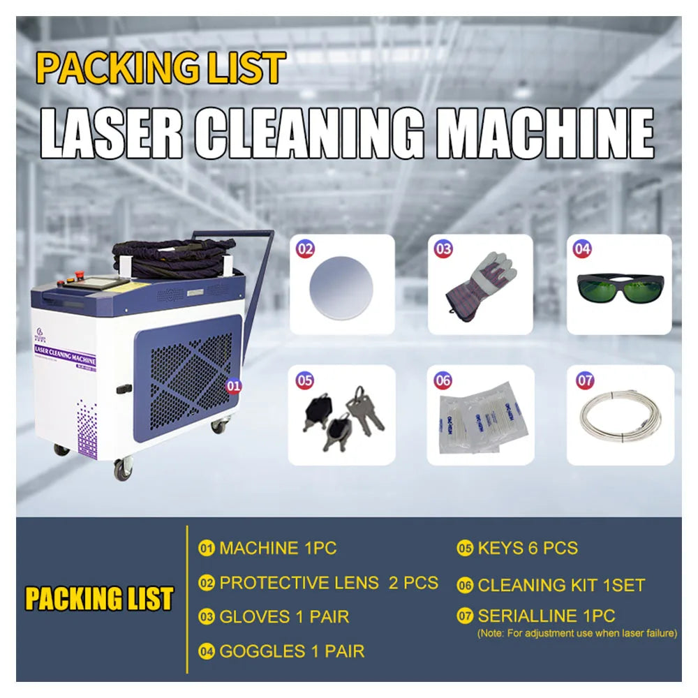US EU Stock High Precision CW Laser Cleaner for Aerospace Components | Oxide Removal & Surface Preparation